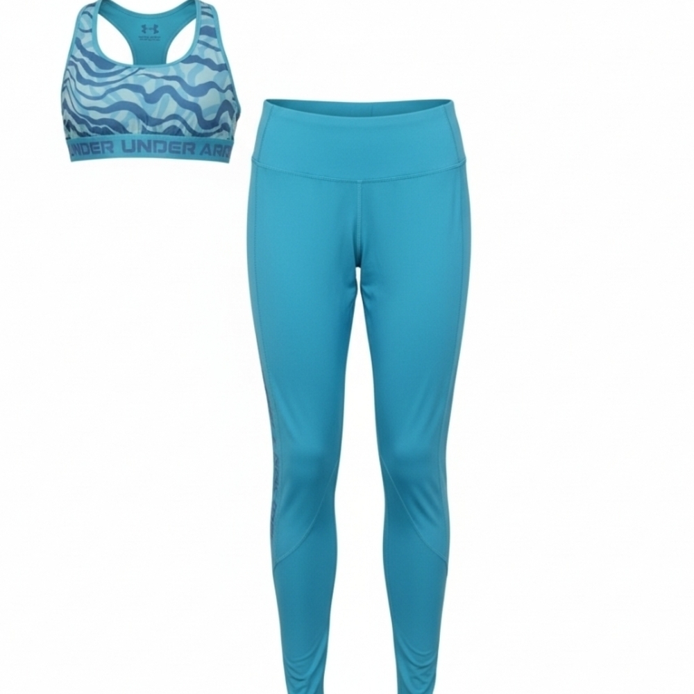 Under Armour Teal Sports Bra and Leggings Set